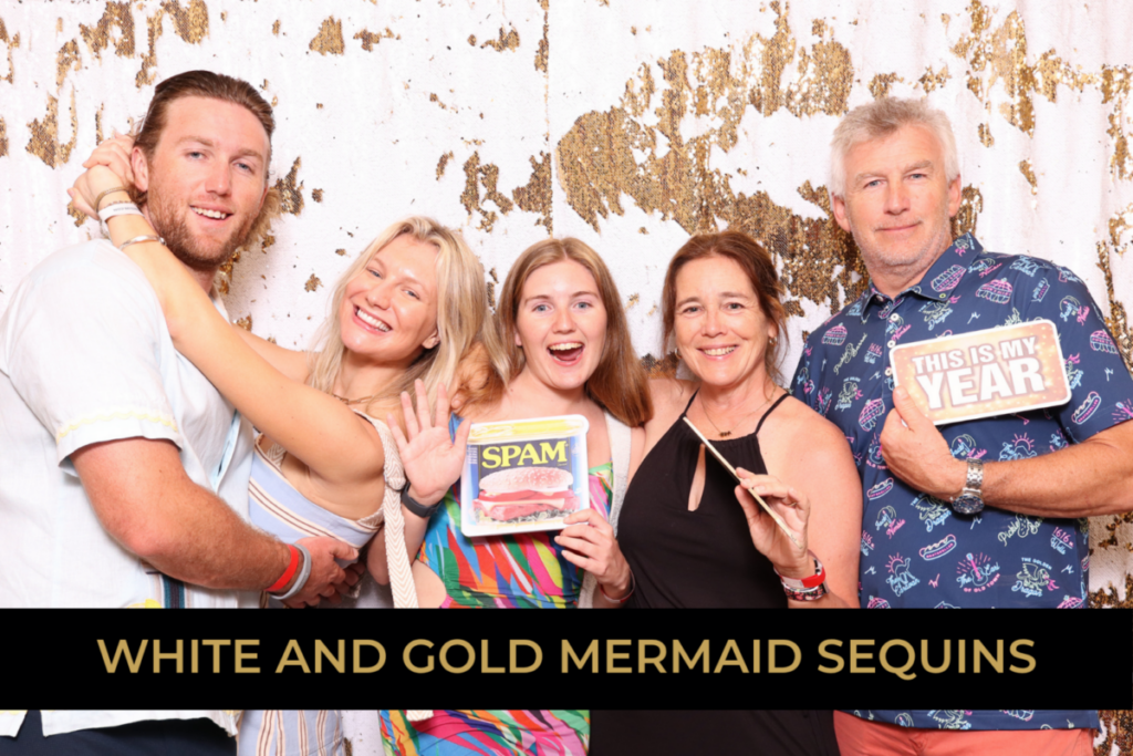 White and Gold mermaid sequins